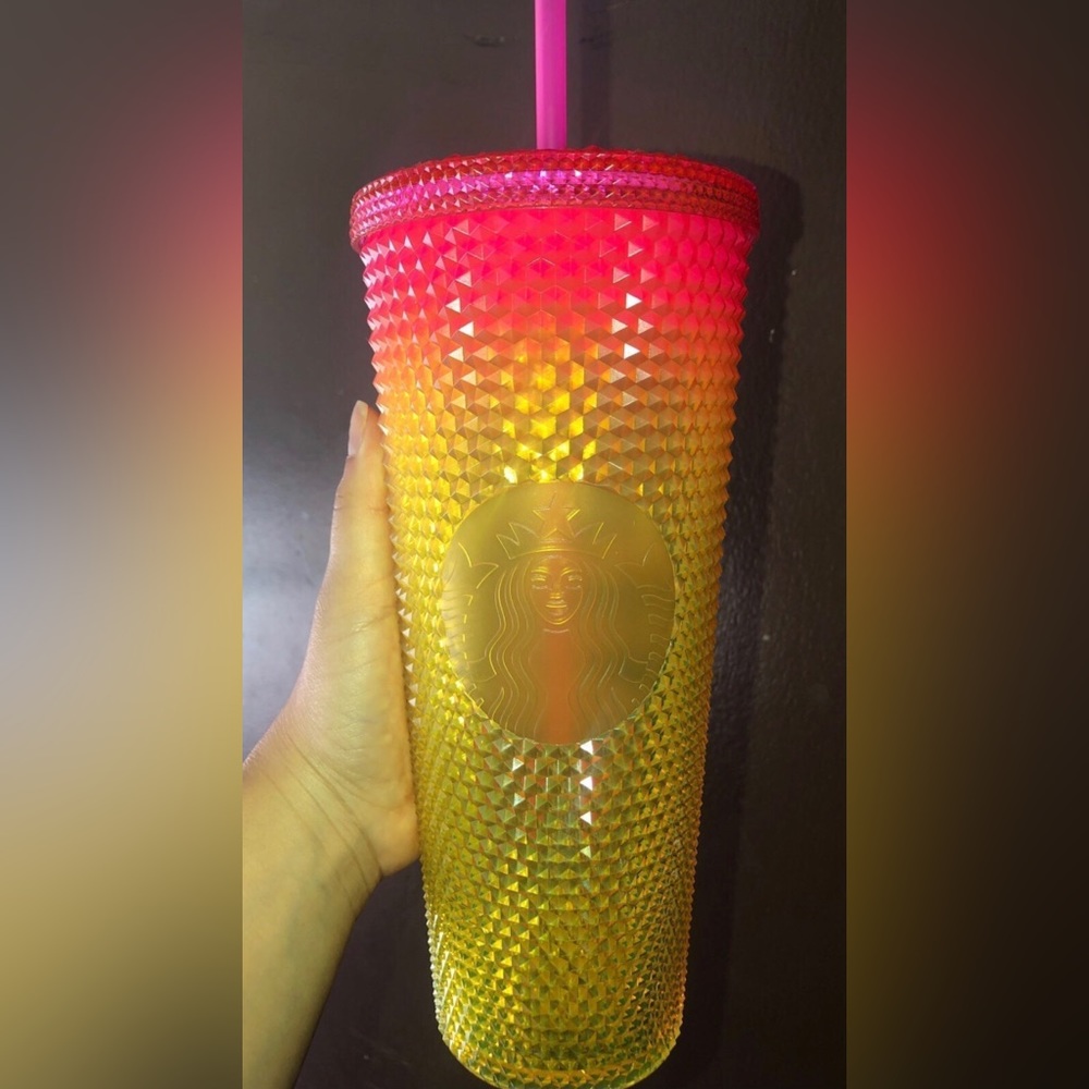 “Sunset Mango” Starbucks studded tumbler